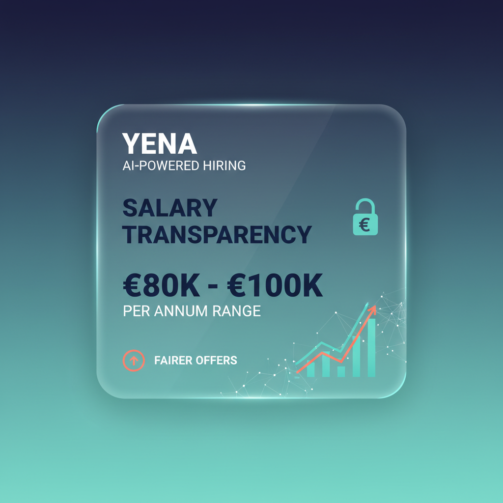 Gehaltstransparenz im Recruiting — Moderne Infografik mit Gehaltsspannen und DSGVO-Symbolen